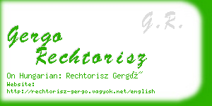 gergo rechtorisz business card